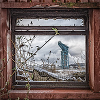 Buy canvas prints of Titan Crane Through the Ruin by Antony McAulay