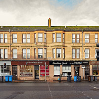 Buy canvas prints of Clydebank Sandstone Tenement Kilbowie Road by Antony McAulay