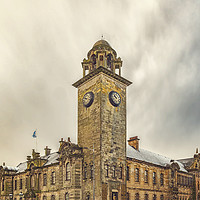 Buy canvas prints of Clydebank Town Hall Corner by Antony McAulay