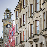 Buy canvas prints of Clydebank Town Hall Near Tenement by Antony McAulay