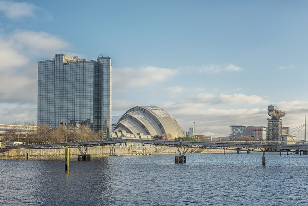 Glasgow Clydeside Cityscape Picture Board by Antony McAulay