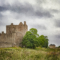 Buy canvas prints of Craigmillar Castle Digital Painting by Antony McAulay