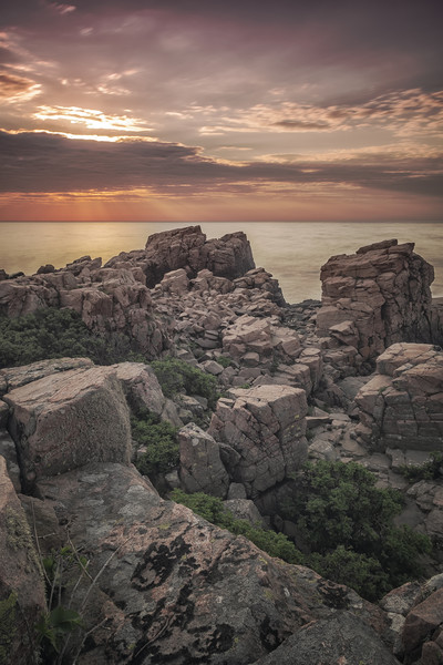 Hovs Hallar Craggy Rocks Picture Board by Antony McAulay