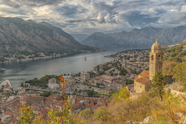 Kotor Church of Our Lady of Remedy Landscape Picture Board by Antony McAulay