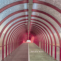 Buy canvas prints of Glasgow SECC Covered Footbridge by Antony McAulay