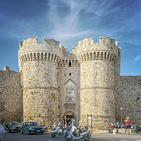 Buy canvas prints of Marina Gate of Rhodes Old Town Editorial by Antony McAulay