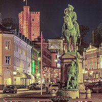 Buy canvas prints of Helsingborg Night Scene by Antony McAulay