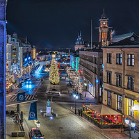 Buy canvas prints of Helsingborg Night Time Scene by Antony McAulay