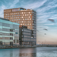 Buy canvas prints of Malmo Lighthouse and Buildings by Antony McAulay