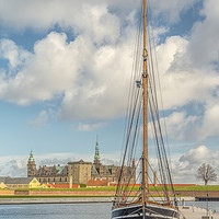 Buy canvas prints of Kronborg Castle Tallship Foreground by Antony McAulay