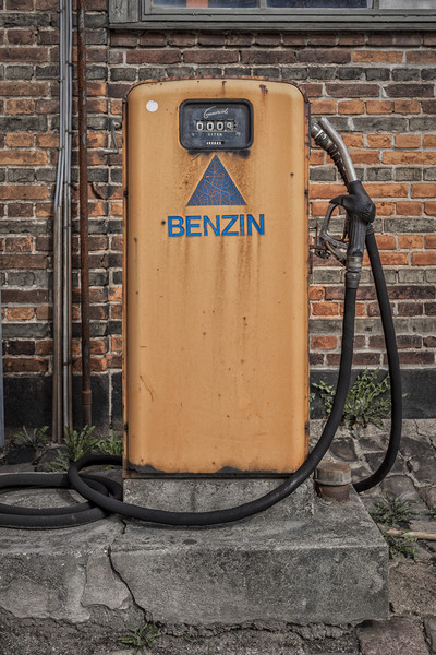 Retro Petrol Pump Picture Board by Antony McAulay