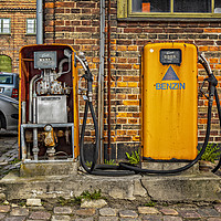 Buy canvas prints of Retro Petrol Pumps by Antony McAulay