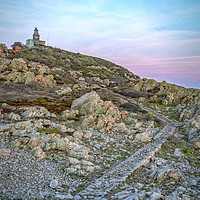 Buy canvas prints of Kullaberg Lighthouse at Blue Hour by Antony McAulay