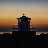 Buy canvas prints of Kullaberg Small Lighthouse Silhouette by Antony McAulay