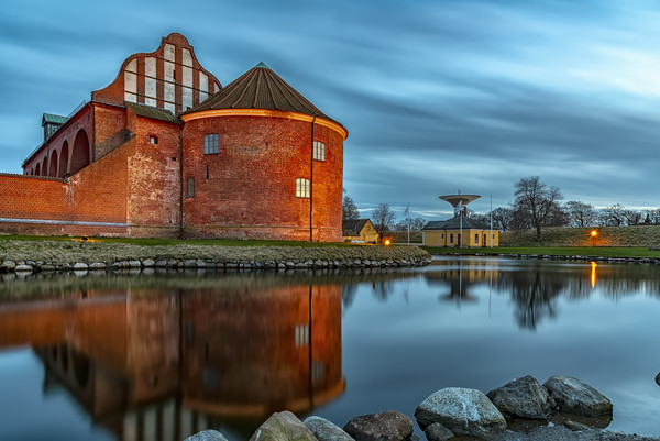 Landskrona Citadel with Reflection Picture Board by Antony McAulay