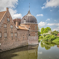 Buy canvas prints of Frederiksborg Castle Roundhouse and Moat by Antony McAulay