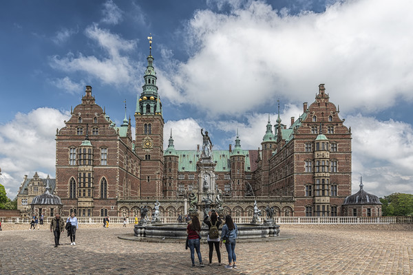 Frederiksborg Castle with Tourists Taking Photos Picture Board by Antony McAulay