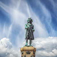 Buy canvas prints of Karlskrona Stotorget King Karl XI Statue by Antony McAulay