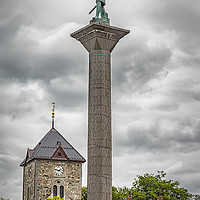Buy canvas prints of Trondheim Saint Olav Statue by Antony McAulay