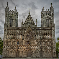 Buy canvas prints of Trondheim Nidaros Cathedral Front by Antony McAulay
