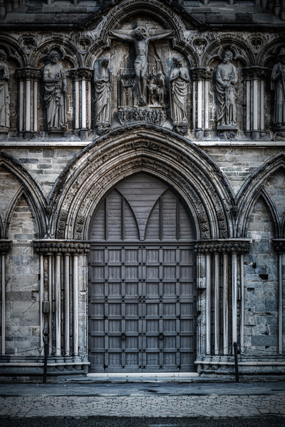 Trondheim Nidaros Cathedral Main Doorway Picture Board by Antony McAulay