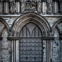 Buy canvas prints of Trondheim Nidaros Cathedral Main Doorway by Antony McAulay