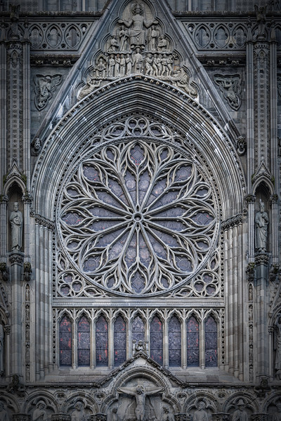 Trondheim Nidaros Cathedral Rose Window Picture Board by Antony McAulay