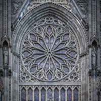 Buy canvas prints of Trondheim Nidaros Cathedral Rose Window by Antony McAulay