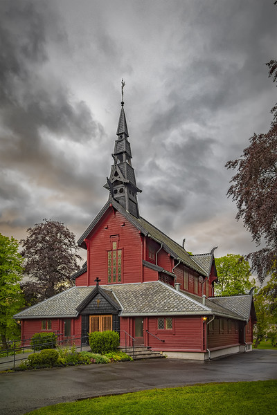Trondheim Tilfredshet Church Picture Board by Antony McAulay