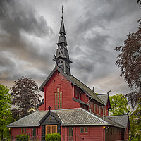 Buy canvas prints of Trondheim Tilfredshet Church by Antony McAulay