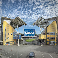 Buy canvas prints of Trondheim Football Stadium Corner View by Antony McAulay