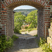 Buy canvas prints of Trondheim Kristiansten Fortress Archway View by Antony McAulay