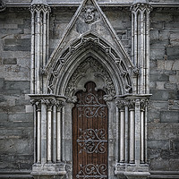 Buy canvas prints of Trondheim Nidaros Cathedral Small Side Door by Antony McAulay