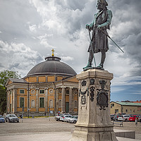 Buy canvas prints of Karlskrona Statue at Stotorget by Antony McAulay