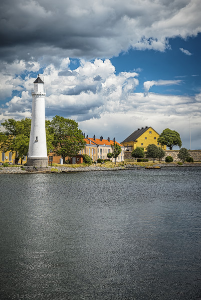 Karlskrona Stumholmen Lighthouse From Opposite Sid Picture Board by Antony McAulay