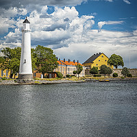 Buy canvas prints of Karlskrona Stumholmen Lighthouse From Opposite Sid by Antony McAulay