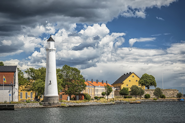 Karlskrona Stumholmen Lighthouse Landscape Picture Board by Antony McAulay