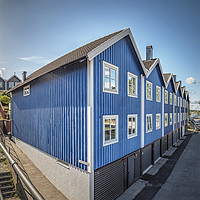 Buy canvas prints of Karlskrona Blue Houses by Antony McAulay