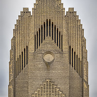 Buy canvas prints of Copenhagen Grundtvigs Church Vertical Panorama by Antony McAulay