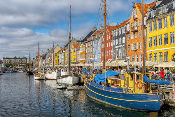 Copenhagen Nyhavn District Classic View Picture Board by Antony McAulay