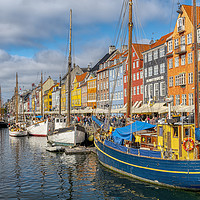 Buy canvas prints of Copenhagen Nyhavn District Classic View by Antony McAulay