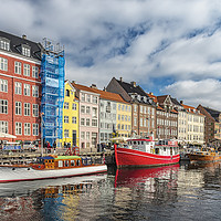 Buy canvas prints of Copenhagen Nyhavn District by Antony McAulay