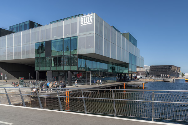 Copenhagen Blox Building with Black Diamond Canvas Print by Antony McAulay