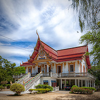 Buy canvas prints of Thailand Hua Hin Chinese large Temple by Antony McAulay