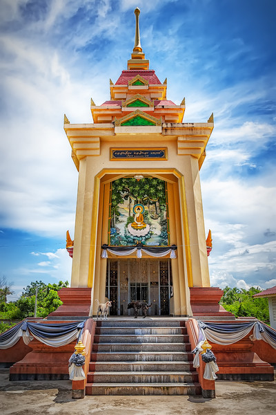 Thailand Hua Hin Chinese Temple Facade Picture Board by Antony McAulay