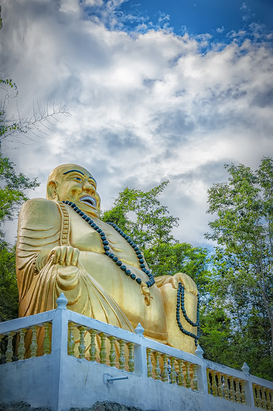 Thailand Hua Hin Chinese Temple Giant Buddha Picture Board by Antony McAulay