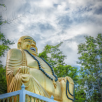 Buy canvas prints of Thailand Hua Hin Chinese Temple Giant Buddha by Antony McAulay