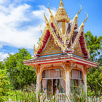 Buy canvas prints of Thailand Hua Hin Chinese Temple Small Garden Shrin by Antony McAulay