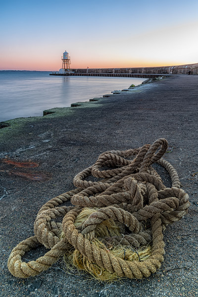 Raa Lighthouse and Rope Picture Board by Antony McAulay
