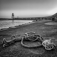 Buy canvas prints of Raa Lighthouse in Black and White by Antony McAulay